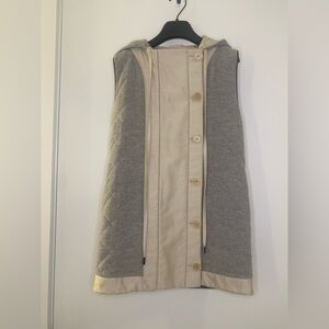 Stella McCartney Gray Quilted Vest Casual Chic Sleveless